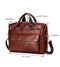 Brand Men Genuine Leather Handbags Large Leather 15" Laptop Bags Briefcases Casual Messenger Bag Business Men's Travel Bags