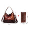 Genuine Leather  Luxury Top-handle Ladies Bucket Shoulder Designer Band Large Crossbody Bag