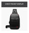 Men Chest bag for 9.7" iPad USB Charging Short Trip Messenger Bags Water Repellent Crossbody Bag