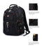 Crossten 17.3" Laptop Waterproof USB Charge Port Swiss-Style Multifunctional Backpack