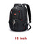 Crossten 15.3" Laptop Waterproof USB Charge Port Swiss-style Multifunctional Backpack