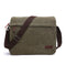 Fashion Solid Men Canvas Messenger Satchel Buckle Casual Portable Simple Shoulder Bag