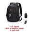 Crossten 17.3" Laptop Waterproof USB Charge Port Swiss-Style Multifunctional Backpack