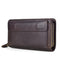 Business Genuine Leather Clutch Wallet Men Long Leather Phone Bag Purse Male  Large Size Handy Coin Wallet Card Holder Money Bag