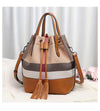 Nuleez plaid bucket bag women classical bag barrel-shaped string lock design 2020