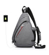 Male Women Shoulder Bag USB Charge  Anti theft Chest Bag large capacity 10.5" Crossbody Bag