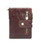 RFID 100% Genuine Leather Men Wallet Coin Purse Small Mini Card Holder Chain PORTFOLIO Portomonee Male Walet Pocket