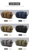 Scione Men Large Capacity Cylinder Backpacks Canvas Luggage Shoulder Bags Duffle Travel Waterproof Solid Leather Casual Case