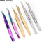 Professional Eyelashes Tweezers For Lashes Extension Nipper Stainless Steel High Precision Eyelash Extension Tweezers Set