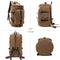 Scione Men Large Capacity Cylinder Backpacks Canvas Luggage Shoulder Bags Duffle Travel Waterproof Solid Leather Casual Case