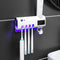 Uv Sanitiser Solar Toothbrush Disinfection Cleaner Wall Mounted Automatic Toothpaste Dispenser